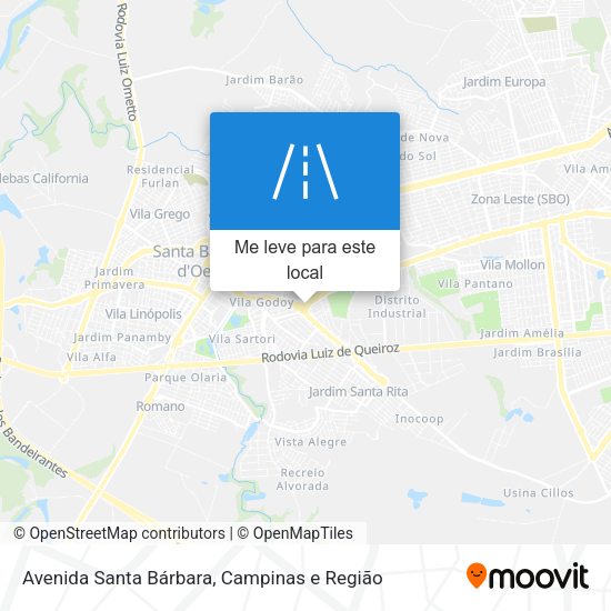 Avenida Santa Bárbara mapa