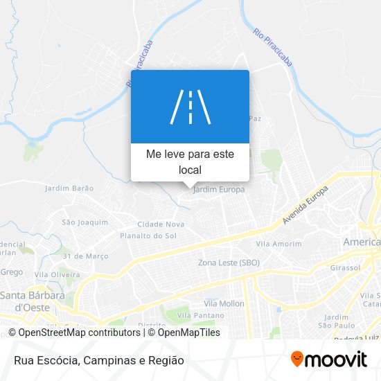 Rua Escócia mapa
