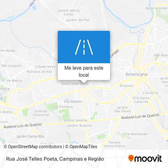 Rua José Telles Poeta mapa