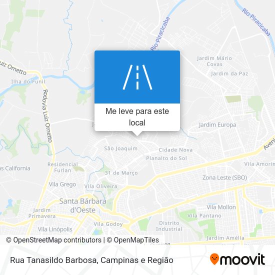 Rua Tanasildo Barbosa mapa