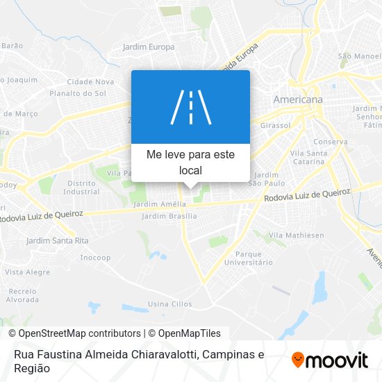 Rua Faustina Almeida Chiaravalotti mapa