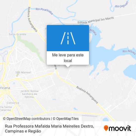 Rua Professora Mafalda Maria Meirelles Dextro mapa