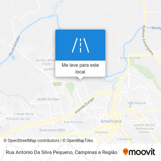 Rua Antonio Da Silva Pequeno mapa