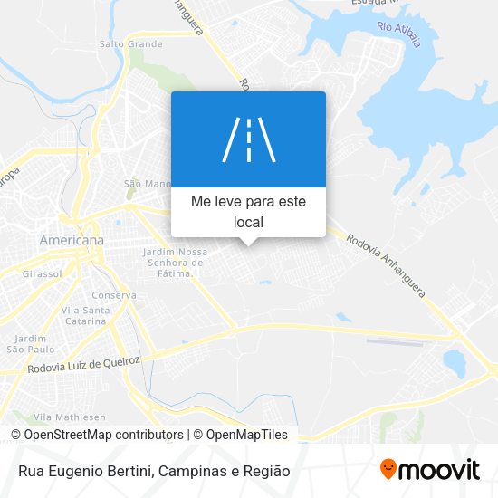 Rua Eugenio Bertini mapa