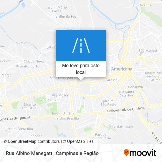 Rua Albino Menegatti mapa