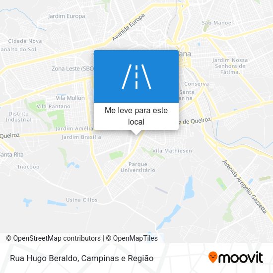 Rua Hugo Beraldo mapa