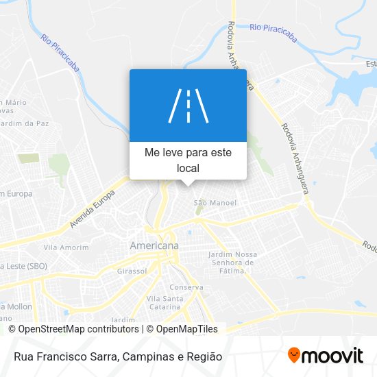 Rua Francisco Sarra mapa