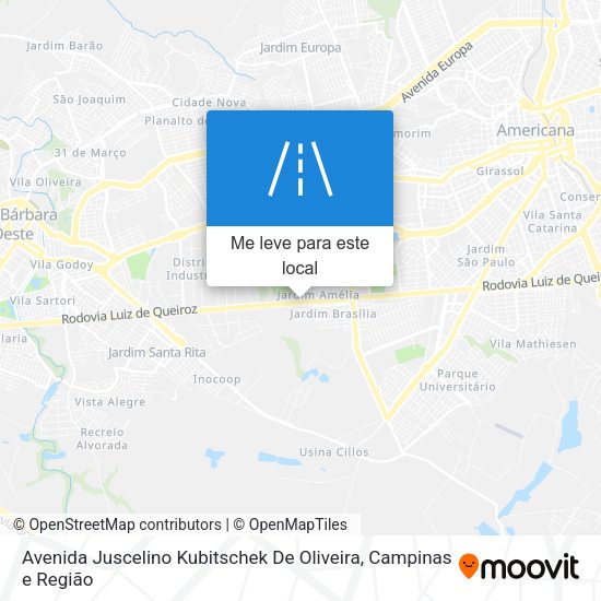 Avenida Juscelino Kubitschek De Oliveira mapa