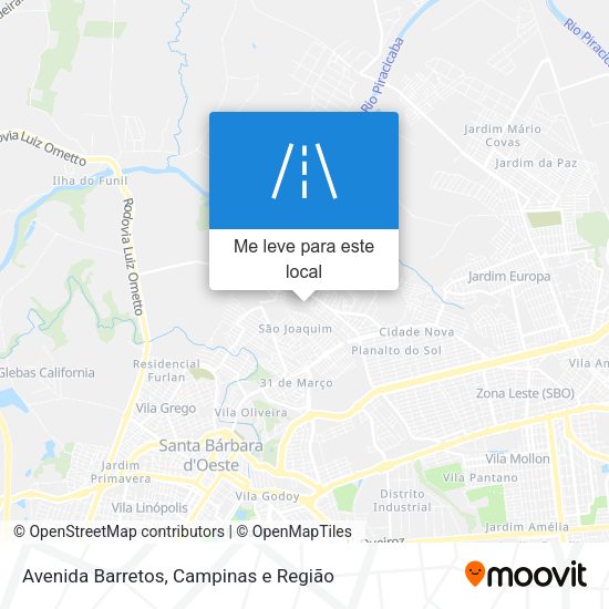 Avenida Barretos mapa