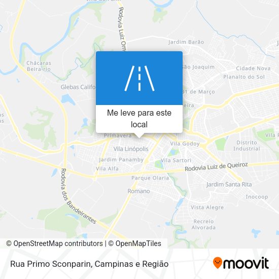 Rua Primo Sconparin mapa