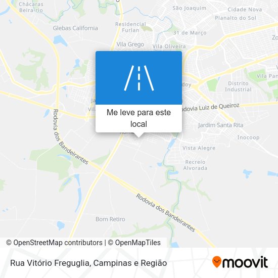 Rua Vitório Freguglia mapa