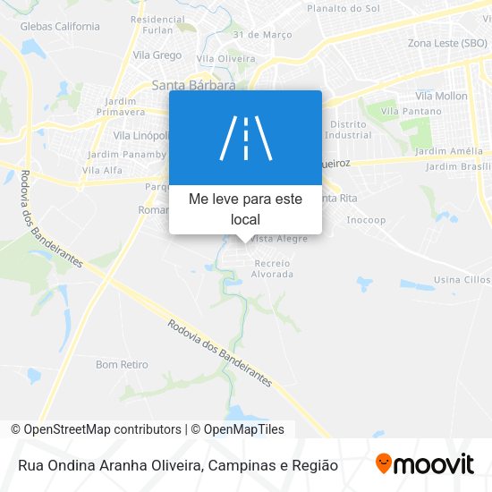 Rua Ondina Aranha Oliveira mapa