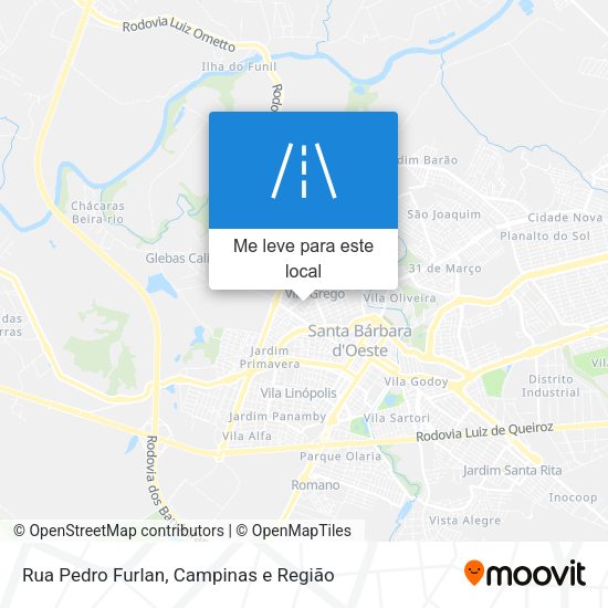 Rua Pedro Furlan mapa