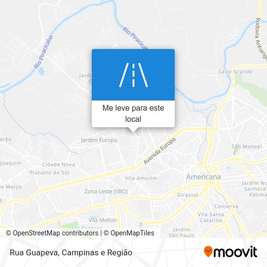 Rua Guapeva mapa
