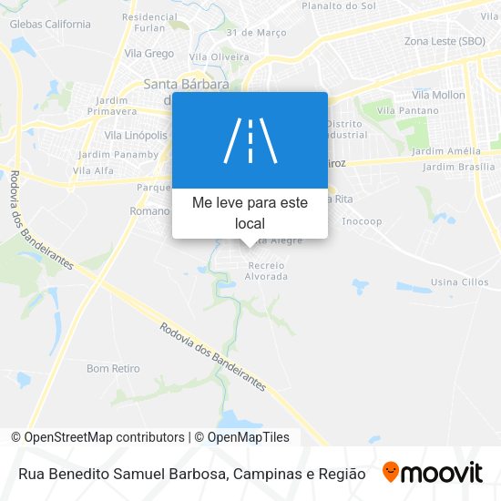 Rua Benedito Samuel Barbosa mapa