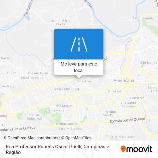 Rua Professor Rubens Oscar Guelli mapa