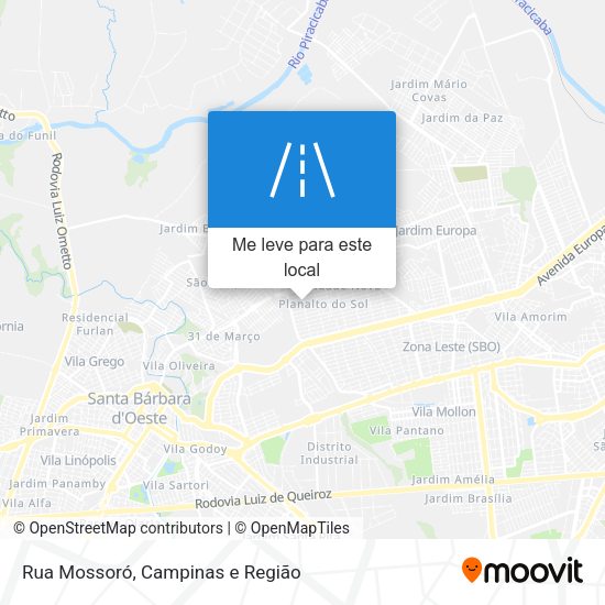 Rua Mossoró mapa