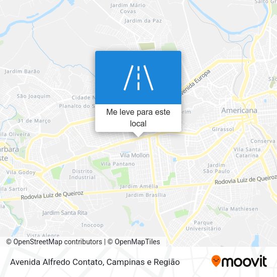 Avenida Alfredo Contato mapa