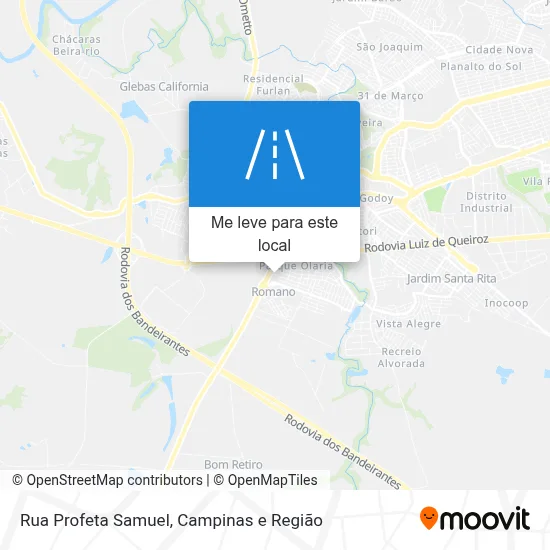 Rua Profeta Samuel mapa