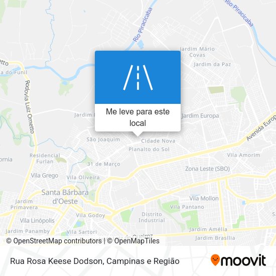 Rua Rosa Keese Dodson mapa