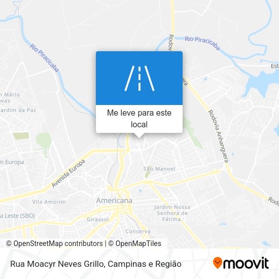 Rua Moacyr Neves Grillo mapa