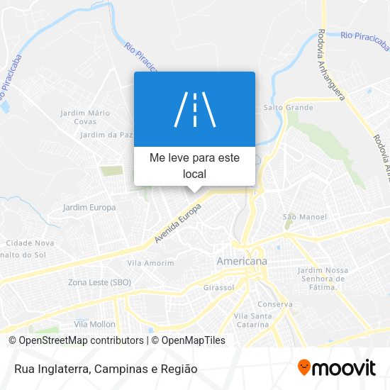 Rua Inglaterra mapa