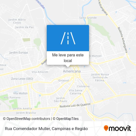 Rua Comendador Muller mapa