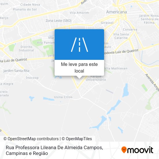 Rua Professora Lileana De Almeida Campos mapa