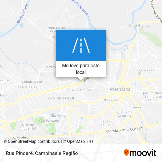 Rua Pindaré mapa