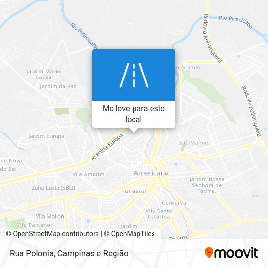 Rua Polonia mapa