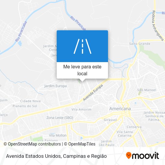 Avenida Estados Unidos mapa
