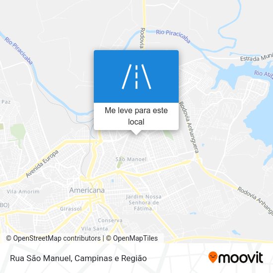 Rua São Manuel mapa