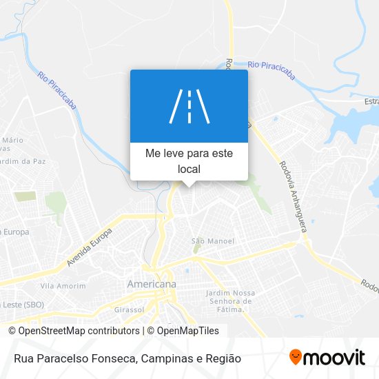 Rua Paracelso Fonseca mapa