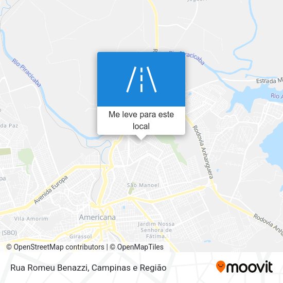 Rua Romeu Benazzi mapa