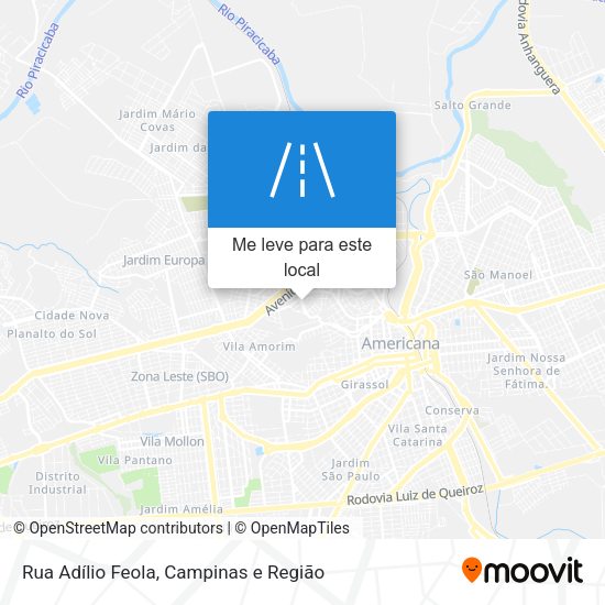 Rua Adílio Feola mapa