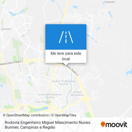 Rodovia Engenheiro Miguel Mascimento Nunes Bunnier mapa