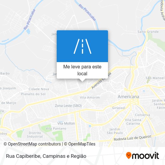 Rua Capiberibe mapa