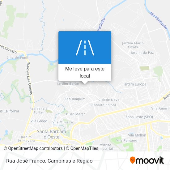 Rua José Franco mapa