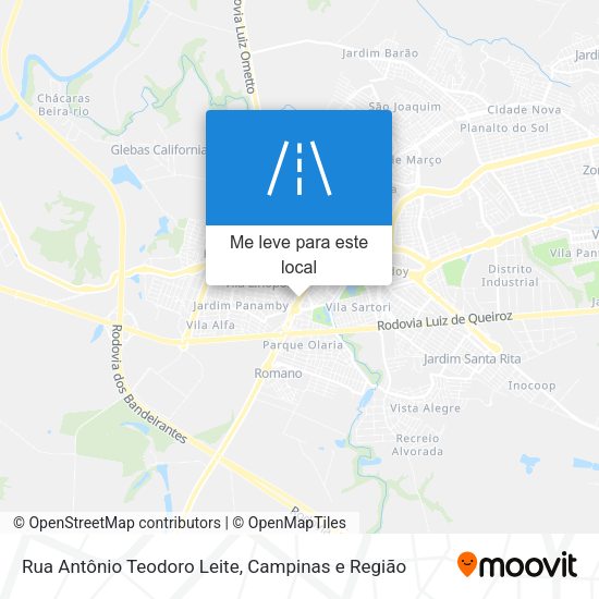 Rua Antônio Teodoro Leite mapa