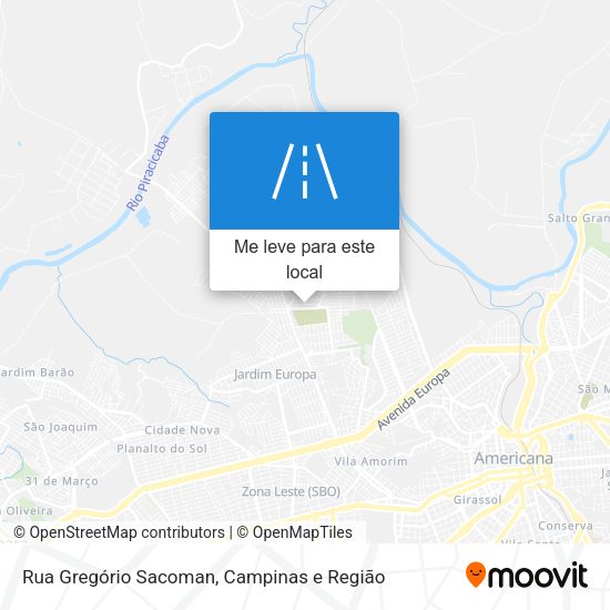 Rua Gregório Sacoman mapa