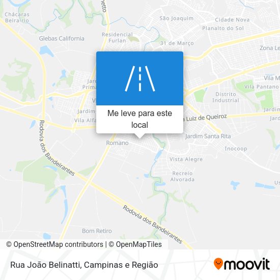 Rua João Belinatti mapa