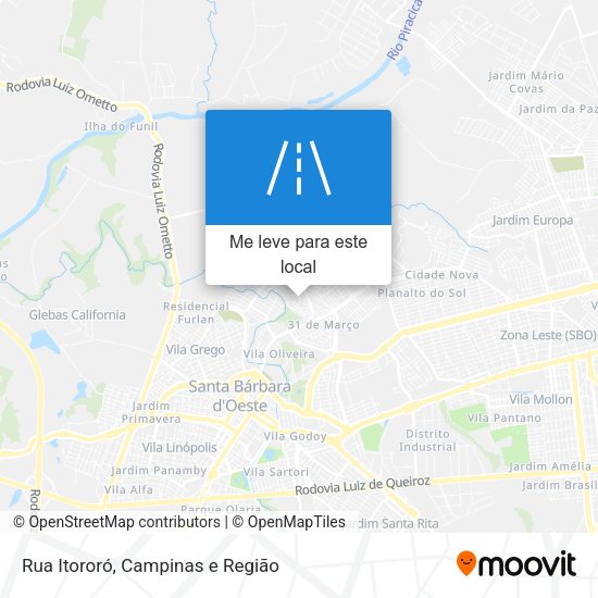 Rua Itororó mapa