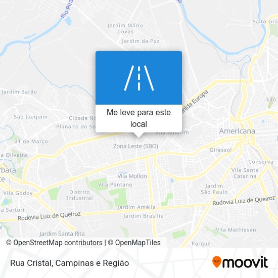 Rua Cristal mapa