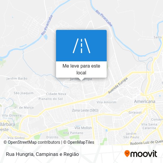 Rua Hungria mapa