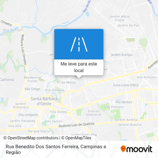 Rua Benedito Dos Santos Ferreira mapa