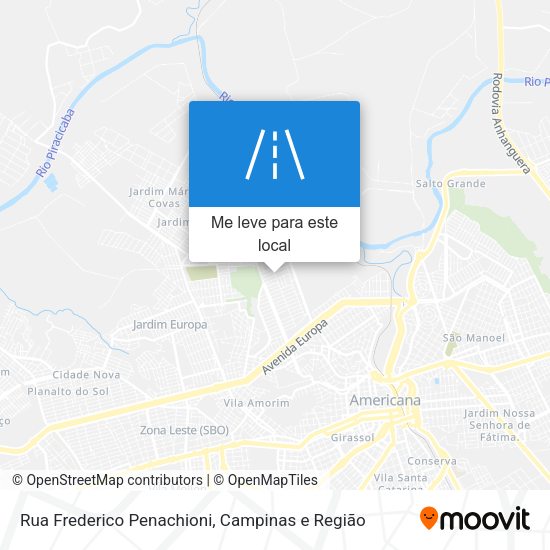 Rua Frederico Penachioni mapa