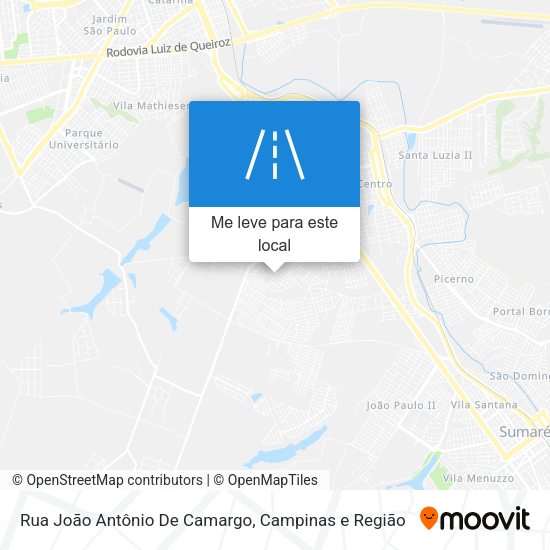 Rua João Antônio De Camargo mapa