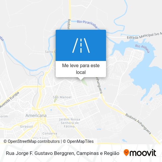 Rua Jorge F. Gustavo Berggren mapa