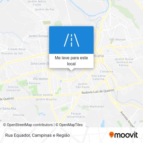 Rua Equador mapa