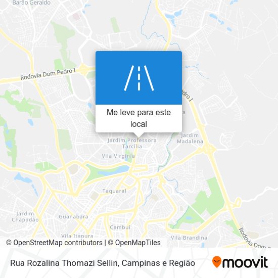 Rua Rozalina Thomazi Sellin mapa